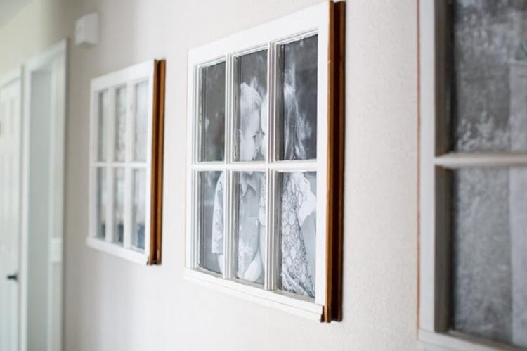 Фоторамка из оконной рамы своими руками