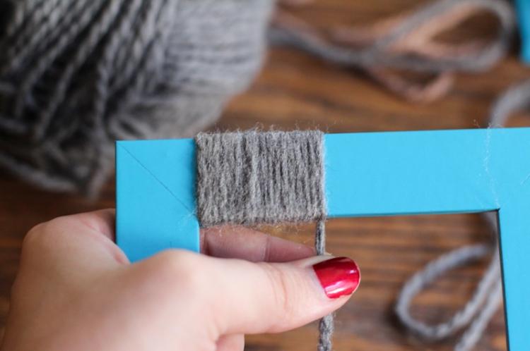 Фоторамка в стиле кантри из пряжи своими руками