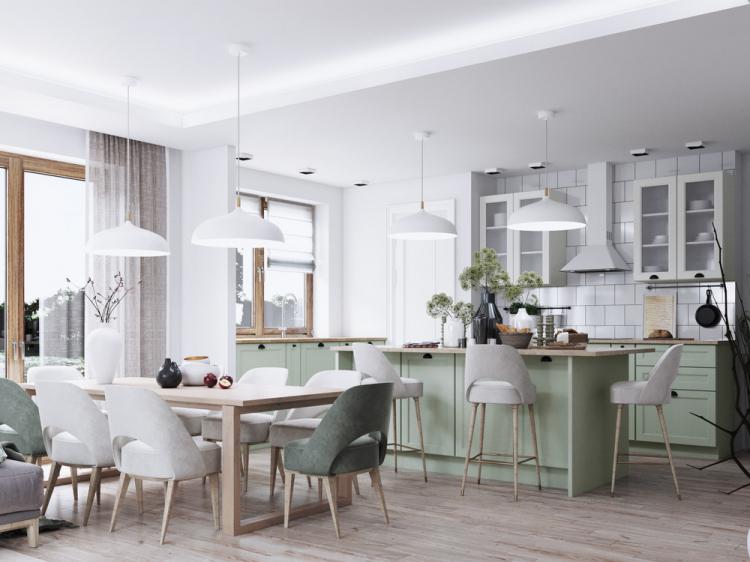 Galanthus: Дизайн кухни-гостиной