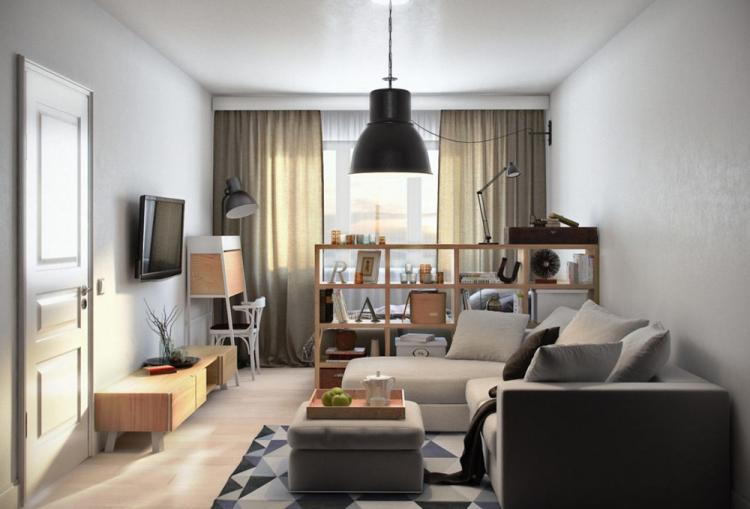 Зонирование - Дизайн гостиной в хрущевке