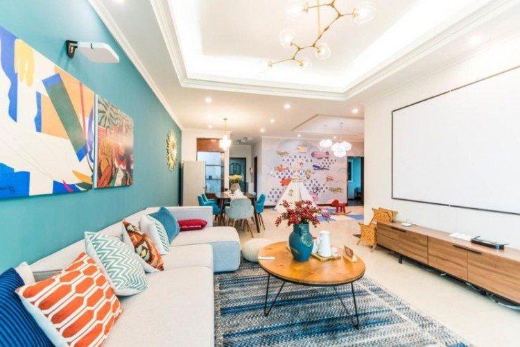 Декоративная подсветка - Интерьер гостиной в современном стиле