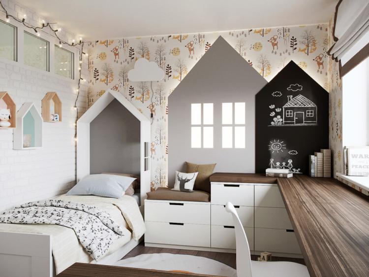Интерьер детской комнаты «Мой дом»