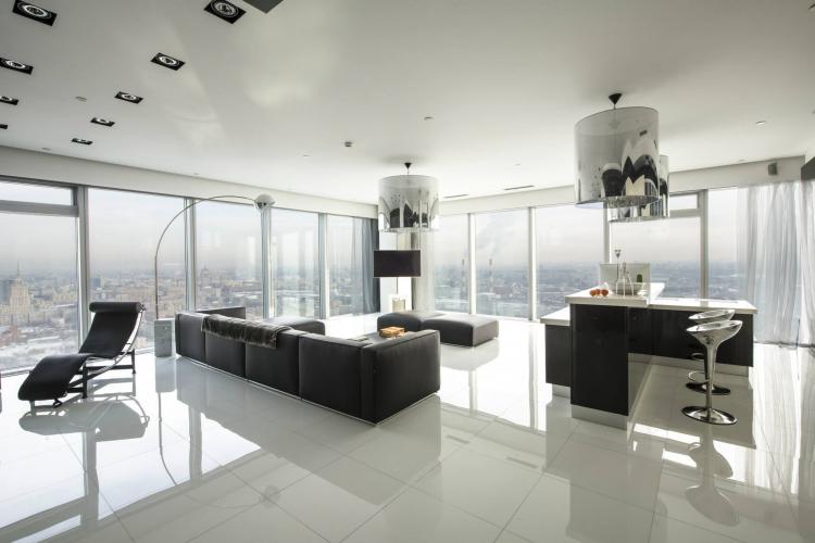 Интерьер квартиры в «Башне Петербург», Москва-Сити