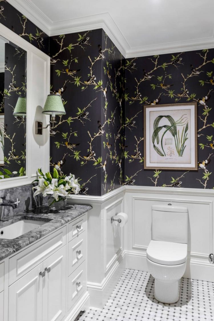 Как подобрать обои к мебели в ванной комнате