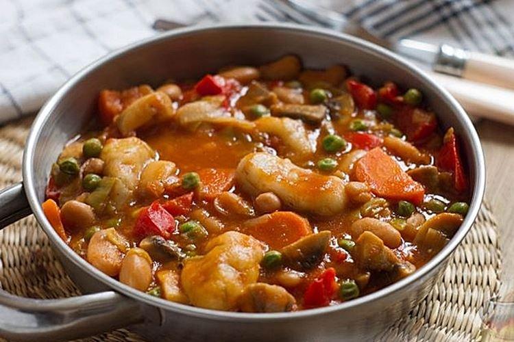 Овощное рагу с клецками и фасолью - рецепты