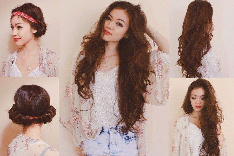 Повязка - Как сделать кудри без плойки и бигудей