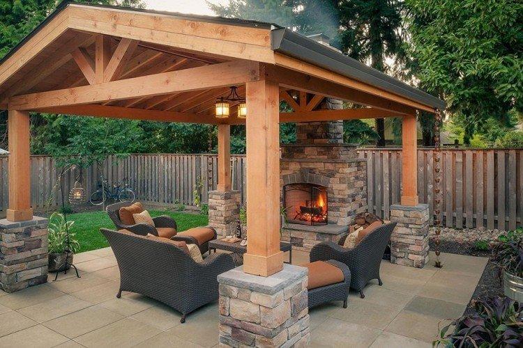 Беседка с мангалом своими руками