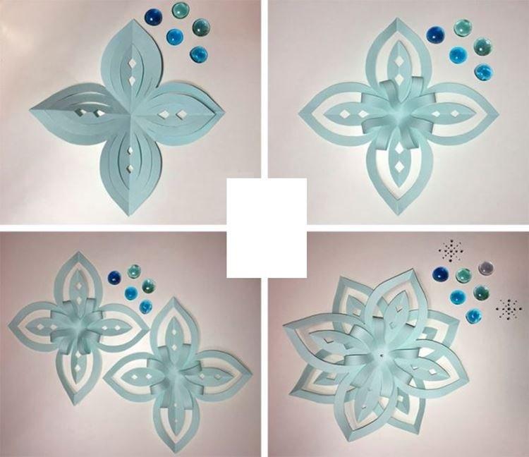 Снежинка из двух деталей - Как сделать снежинку из бумаги