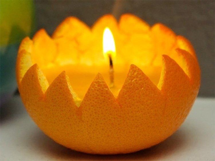 Цитрусовые новогодние свечи - Как украсить квартиру на Новый год 2020