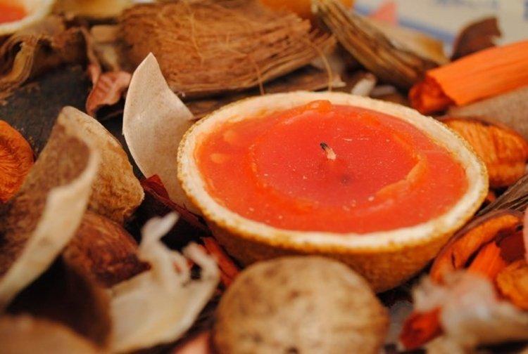 Цитрусовые новогодние свечи - Как украсить квартиру на Новый год 2020