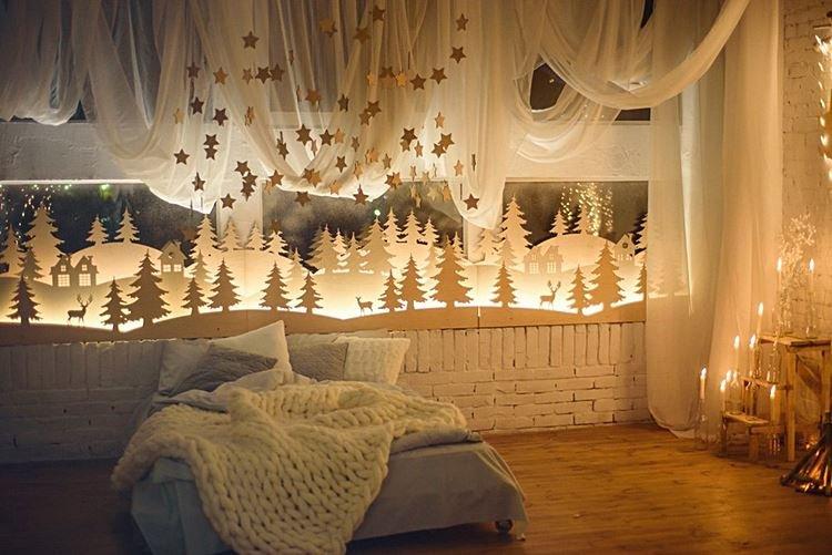 Зимние пейзажи из бумаги - Как украсить квартиру на Новый год