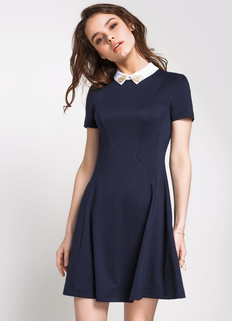 Стильный воротничок - Как украсить платье своими руками