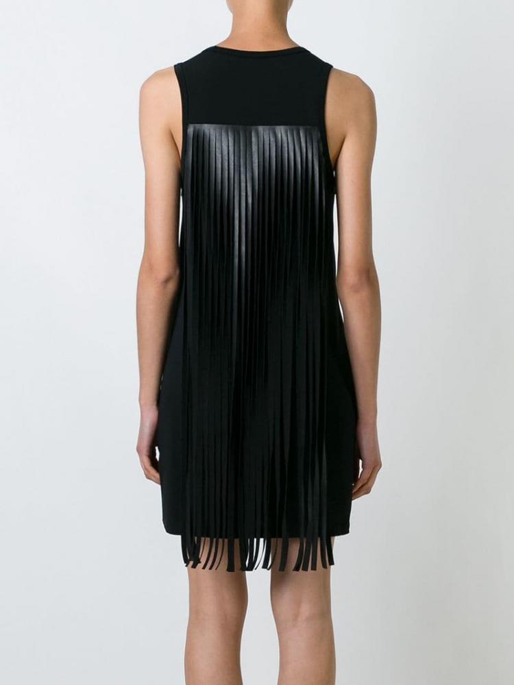 Деликатная бахрома - Как украсить платье своими руками