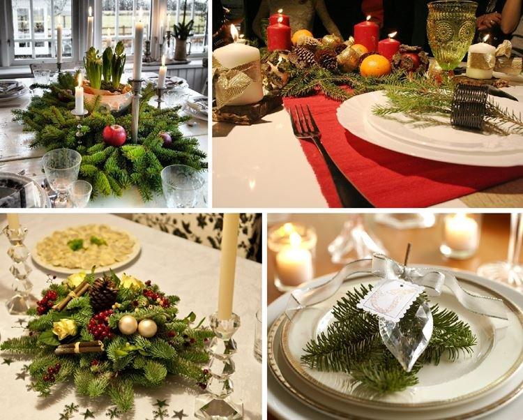 Еловые ветки - Как украсить стол на Новый год 2021