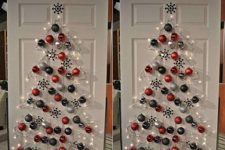 Как украсить входную дверь на Новый год - фото и идеи
