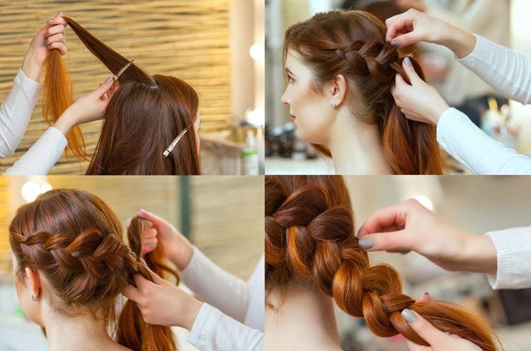 Как заплести колосок набок самой себе