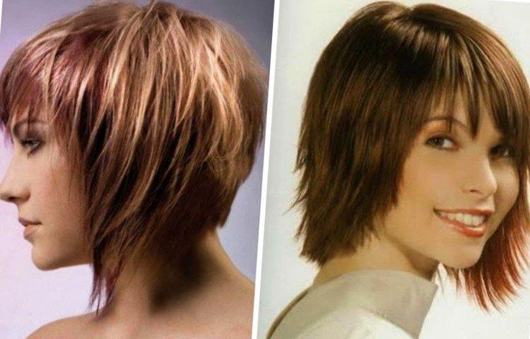 Рваное каре с челкой