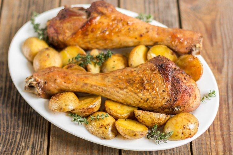 Картофель с индейкой запеченный в духовке - рецепты