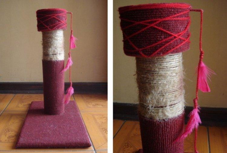 Когтеточка из банок от чипсов для кошки своими руками