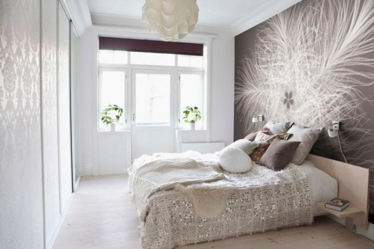 Фотообои в интерьере спальни - Комбинирование обоев в спальне
