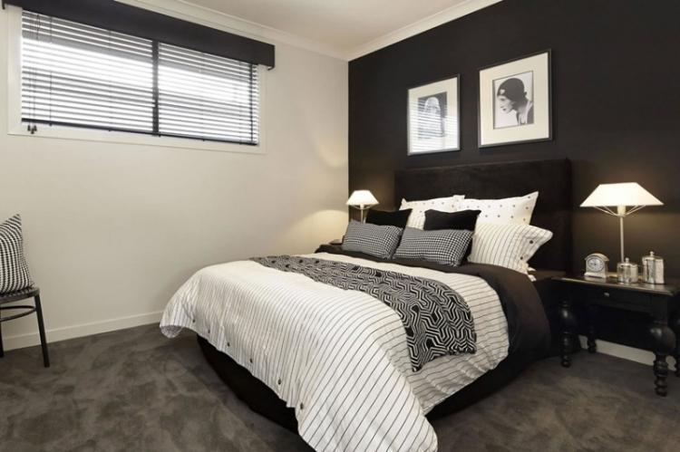 Однотонные сочетания - Комбинирование обоев в спальне