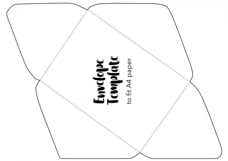 Конверт по шаблону - как сделать конверт из бумаги А4