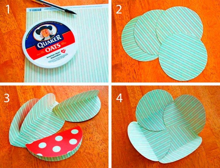 Сборный конверт из кругов - как сделать конверт из бумаги