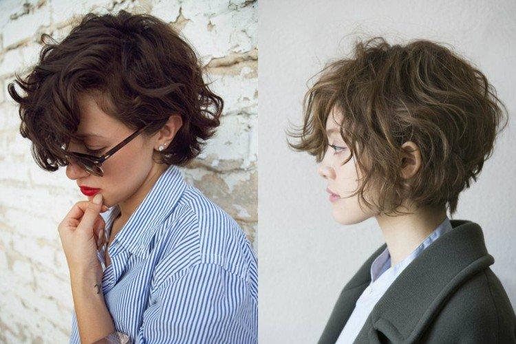 Боб - Короткие стрижки на кудрявые волосы