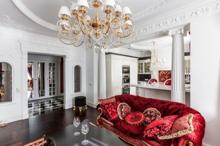 Классический стиль - Красный цвет в интерьере