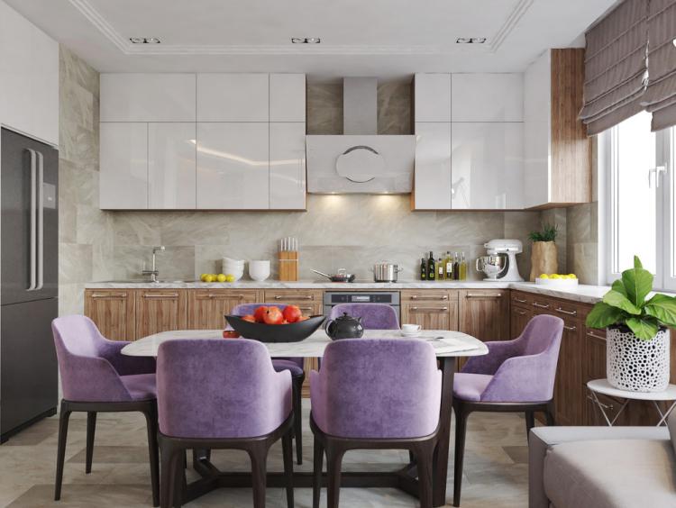 Кухня-гостиная «Achromatic & Color» - дизайн интерьера