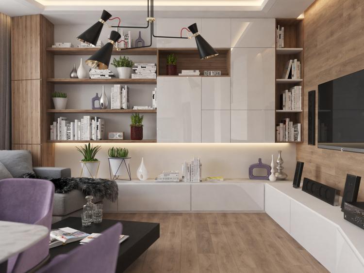 Кухня-гостиная «Achromatic & Color» - дизайн интерьера