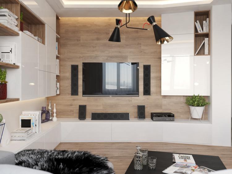 Кухня-гостиная «Achromatic & Color» - дизайн интерьера