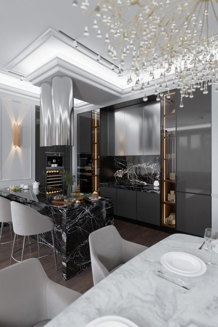 Кухня-гостиная «После дождя» - дизайн интерьера