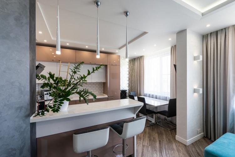 Кухня-гостиная «Turquoise Breeze» - дизайн интерьера