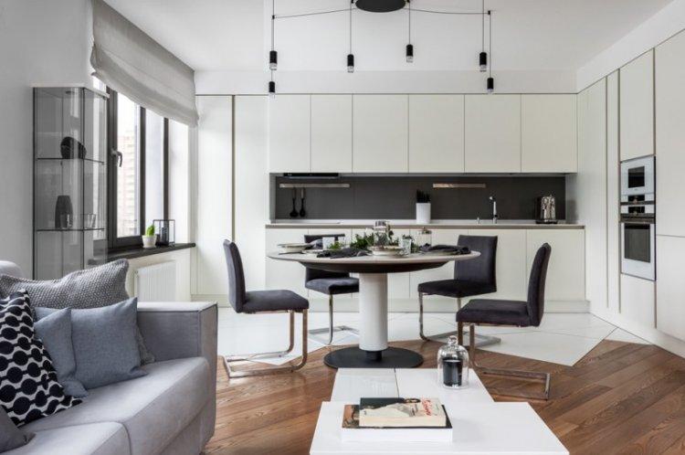 Дизайн кухни-гостиной в современном стиле - фото