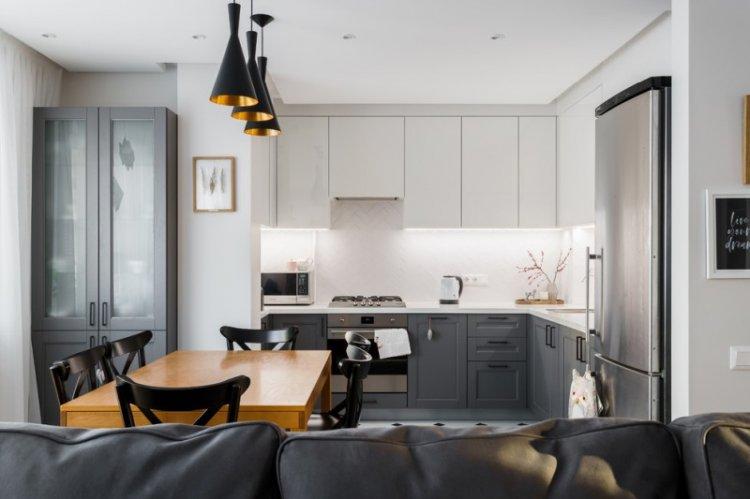 Дизайн кухни-гостиной в современном стиле - фото