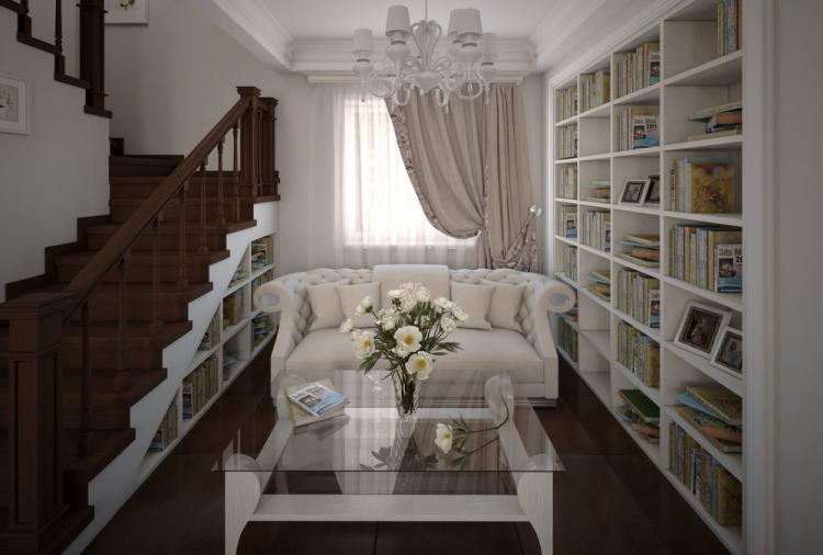 Кухня-гостиная в стиле неоклассика - дизайн интерьера