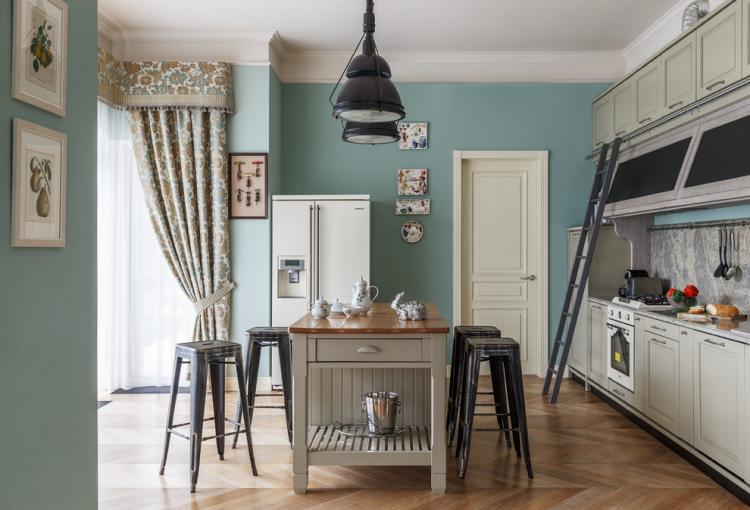 Остров как место хранения - Кухня с островом