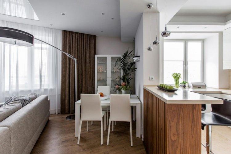 Зонирование - Дизайн кухни-столовой