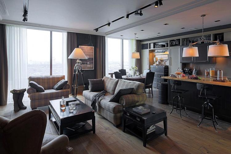 Квартира 140 м2 на Мосфильмовской улице - дизайн интерьера