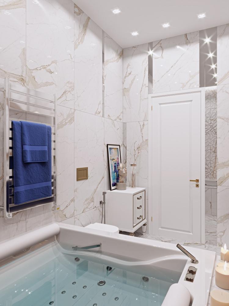 Дизайн квартиры «Мерцание моря», ЖК Скай Форт