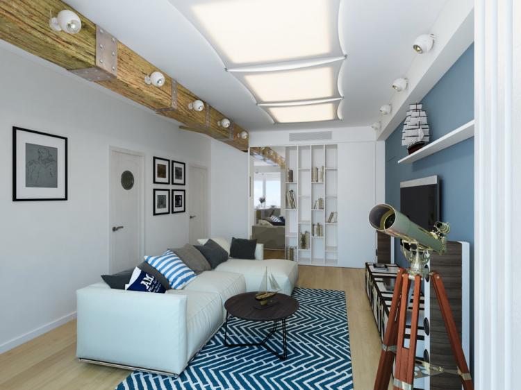 Квартира в морском стиле - дизайн интерьера