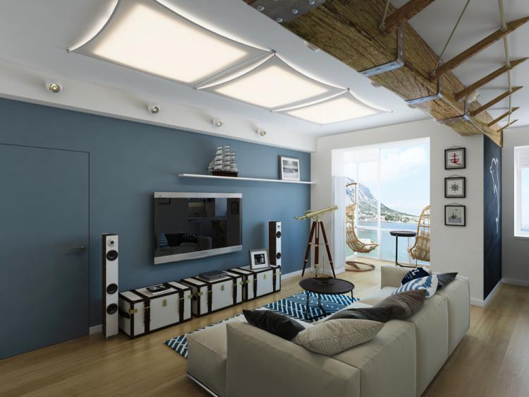 Квартира в морском стиле - дизайн интерьера