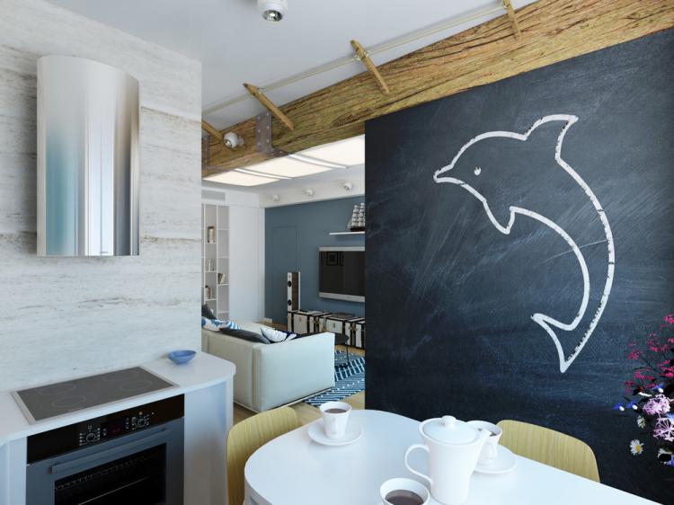 Квартира в морском стиле - дизайн интерьера