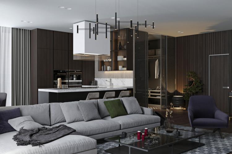 Квартира в Нью-Йорке, 142 кв.м. - дизайн интерьера