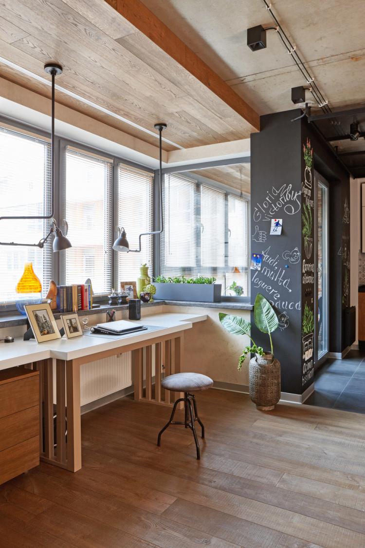 Квартира в стиле лофт, Мельниково - дизайн интерьера