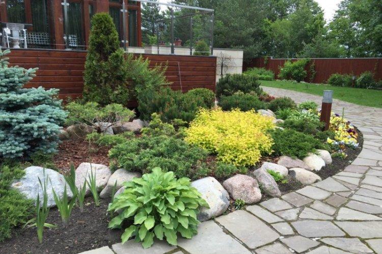 Газоны и клумбы - Ландшафтный дизайн дачного участка фото