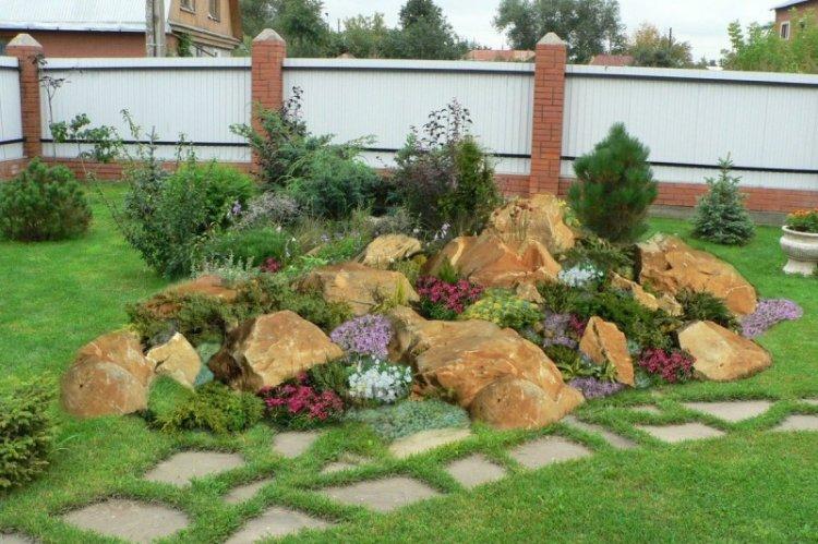 Альпийские горки - Ландшафтный дизайн дачного участка фото