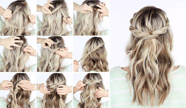 Запутанная мальвинка без резинок - Легкие прически на каждый день