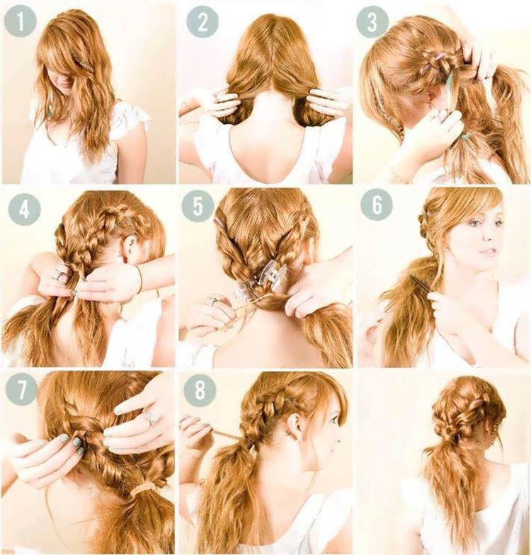 Косы в хвост - Легкие прически на каждый день